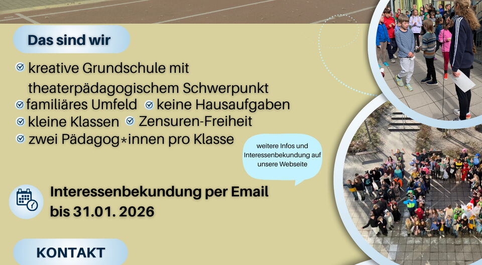 freie Schulplätze für das Schuljahr 2026/2027
