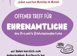 Offener Treff für Ehrenamtliche des Projekts Bildungsbegleitung