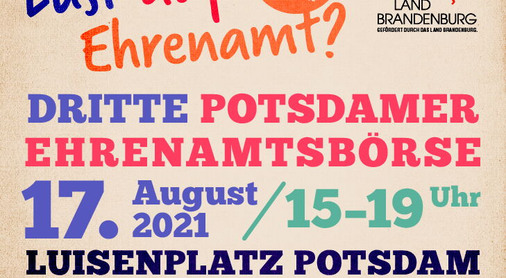 Abgesagt: Potsdamer Ehrenamtsbörse am 17. August