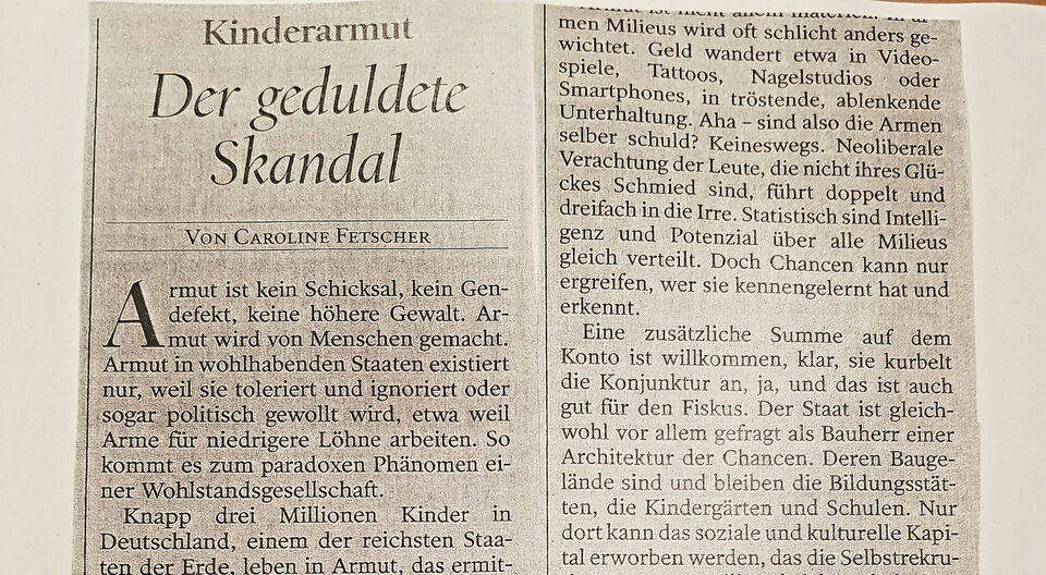 Armut ist kein Schicksal. Armut wird von Menschen gemacht