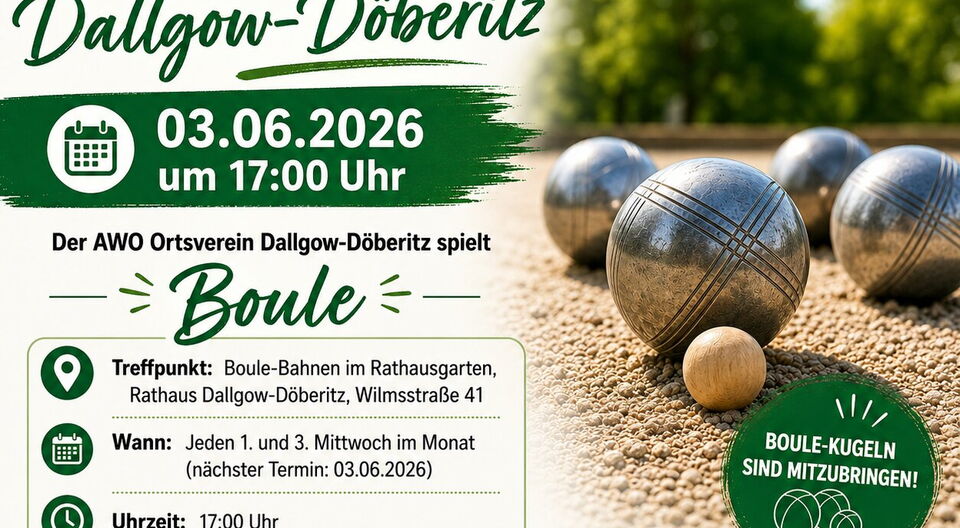 ab Juni wird wieder Boule gespielt / jeden 1. und 3. Mittwoch im Monat