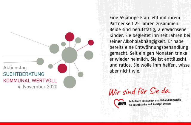 Flyer zum Aktionstag Suchtberatung Kommunal Wertvoll am 4. November 2020