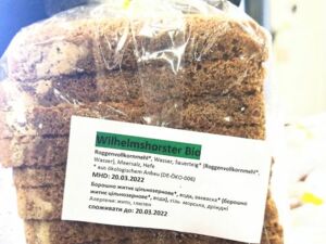Eine Tüte mit Bio-Brot