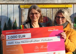 DGB zu Besuch in Potsdamer AWO Kita Tausendfüßler 