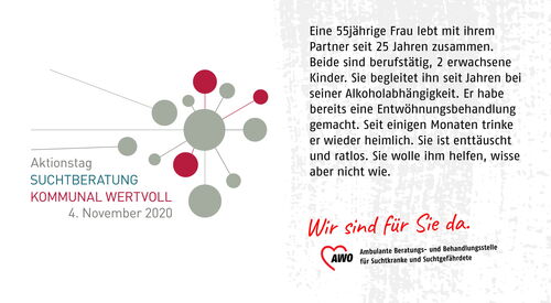 Flyer zum Aktionstag Suchtberatung Kommunal Wertvoll am 4. November 2020
