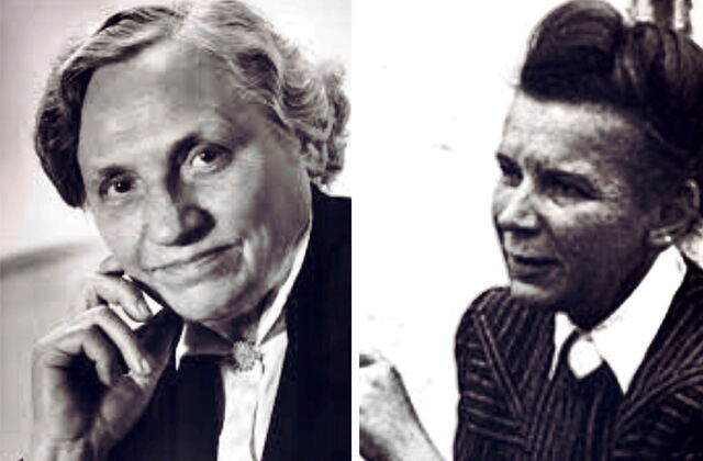 Schwarz-Weiß Fotografien von Marie Juchacz und Lotte Lemke