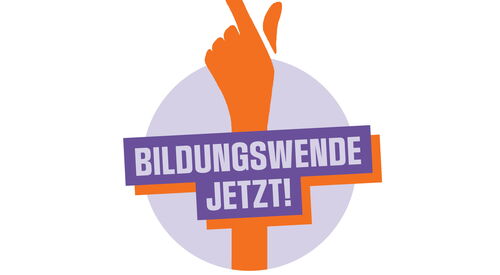 Plakat: Bildungswende Jetzt! Deine Stimme für eine echte Bildungswende Samstag, 23.09.2023 Potsdam - Alter Markt. Beginnn 12:05 - Sternenläufe ab 11 Uhr