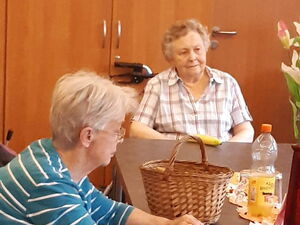 Senioren am Tisch.