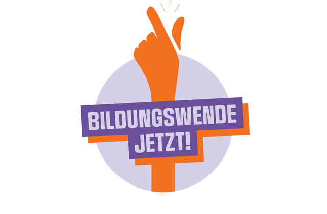 Plakat: Bildungswende Jetzt! Deine Stimme für eine echte Bildungswende Samstag, 23.09.2023 Potsdam - Alter Markt. Beginnn 12:05 - Sternenläufe ab 11 Uhr