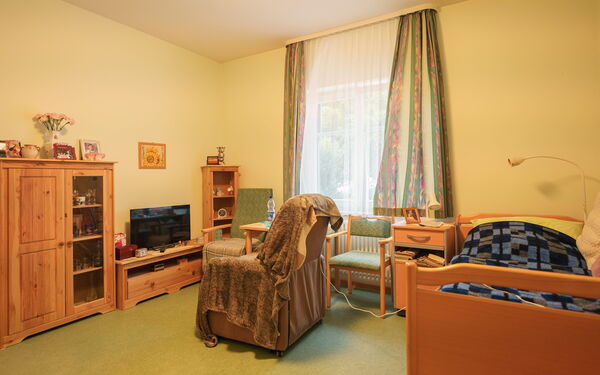 Hier sehen sie ein Zimmer eines Bewohners im Seniorenzentrum Wiesengrund