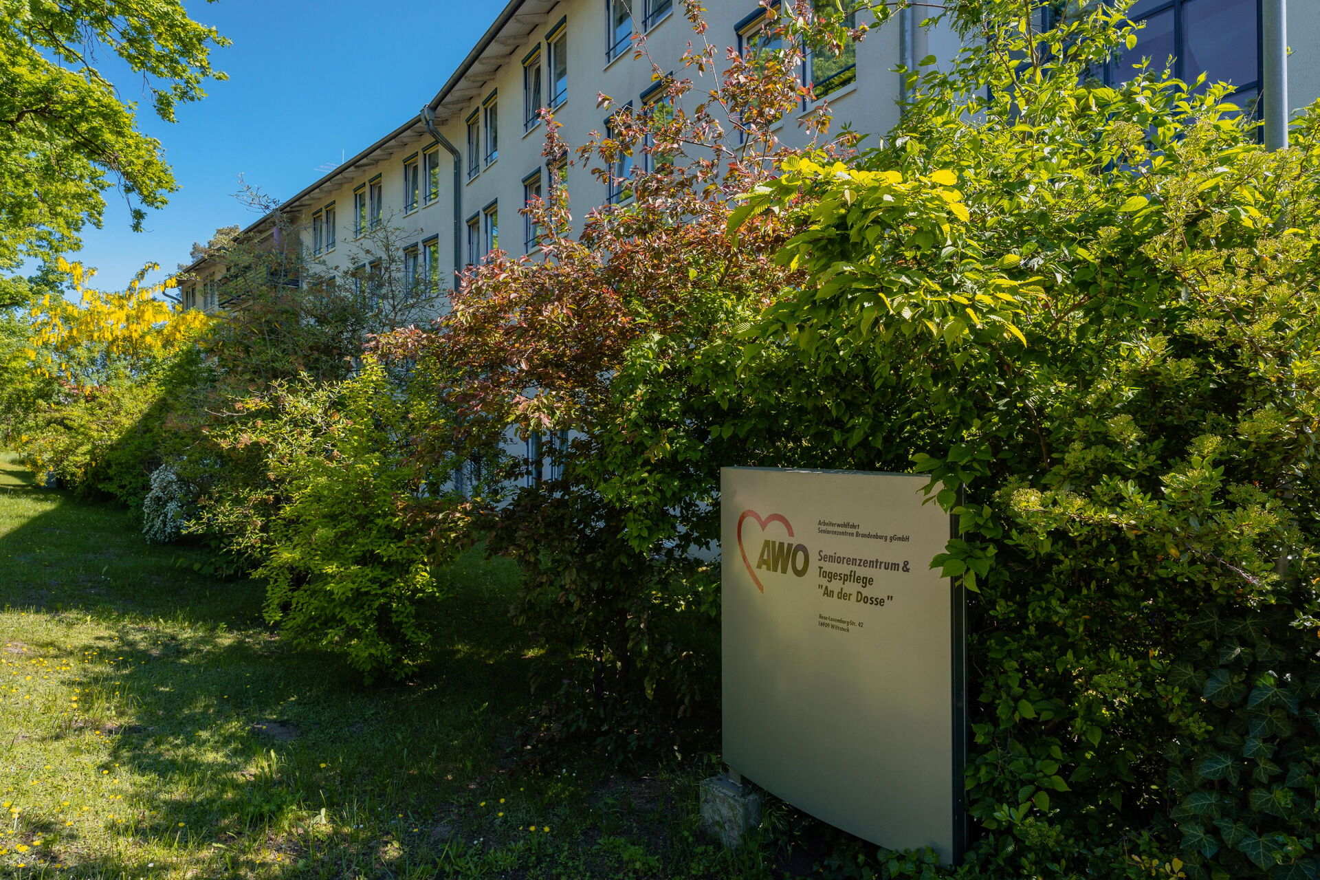 Außenansicht des Seniorenzentrums An der Dosse