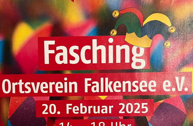 Plakat mit Ort und Datum des Faschings 2025. 10 Euro Eintritt.