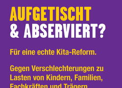 Protestaktion gegen KitaFinanzierungsgesetz
