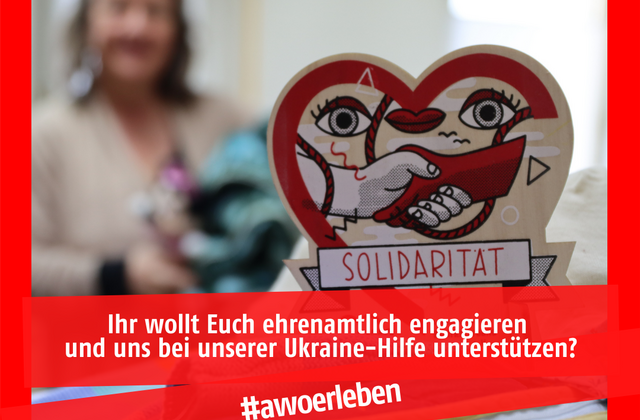 Foto mit dem Schild Solidarität