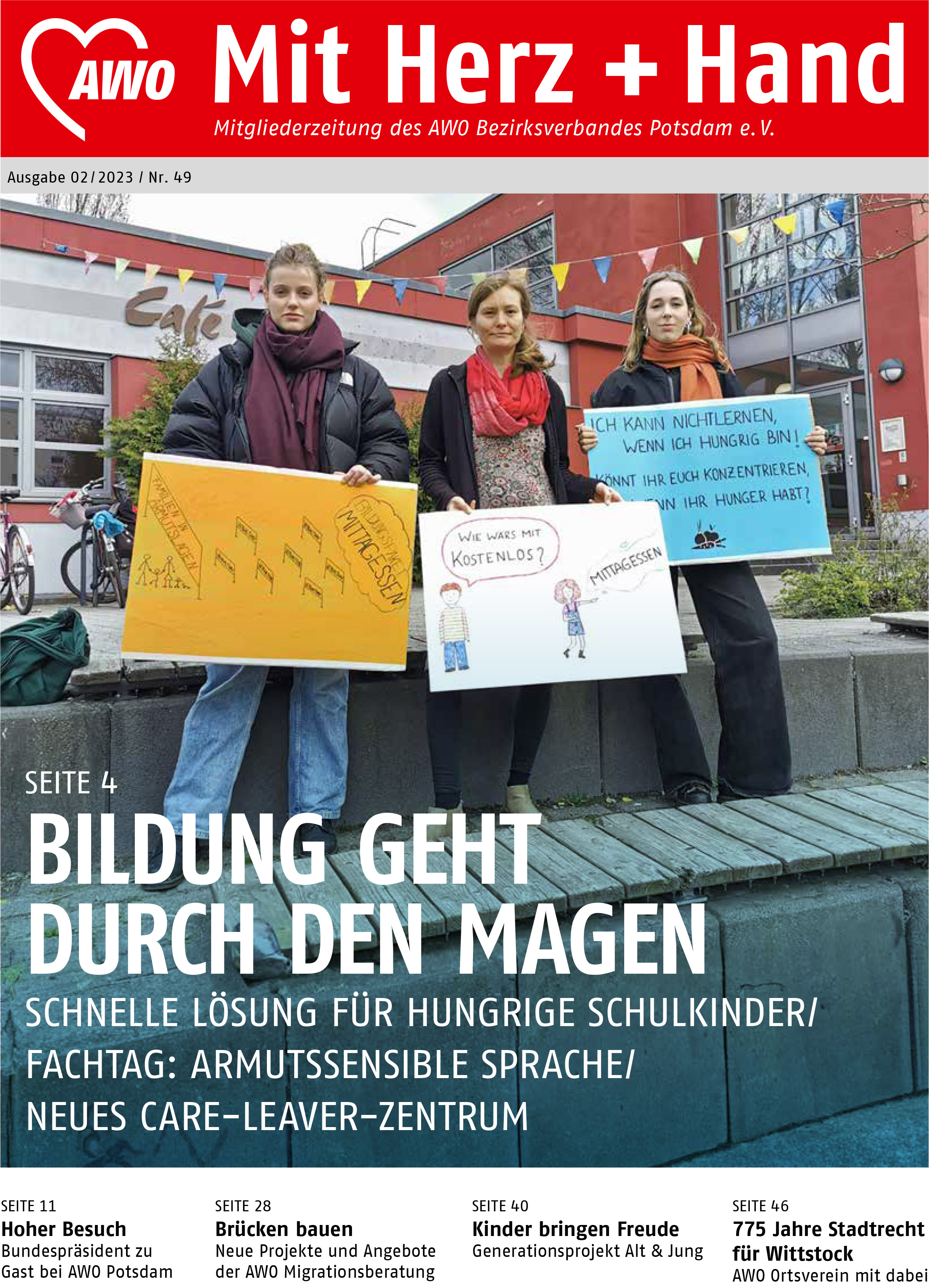 Das Bild zeigt ein Cover der Publikation Mit Herz und Hand  Nr 49