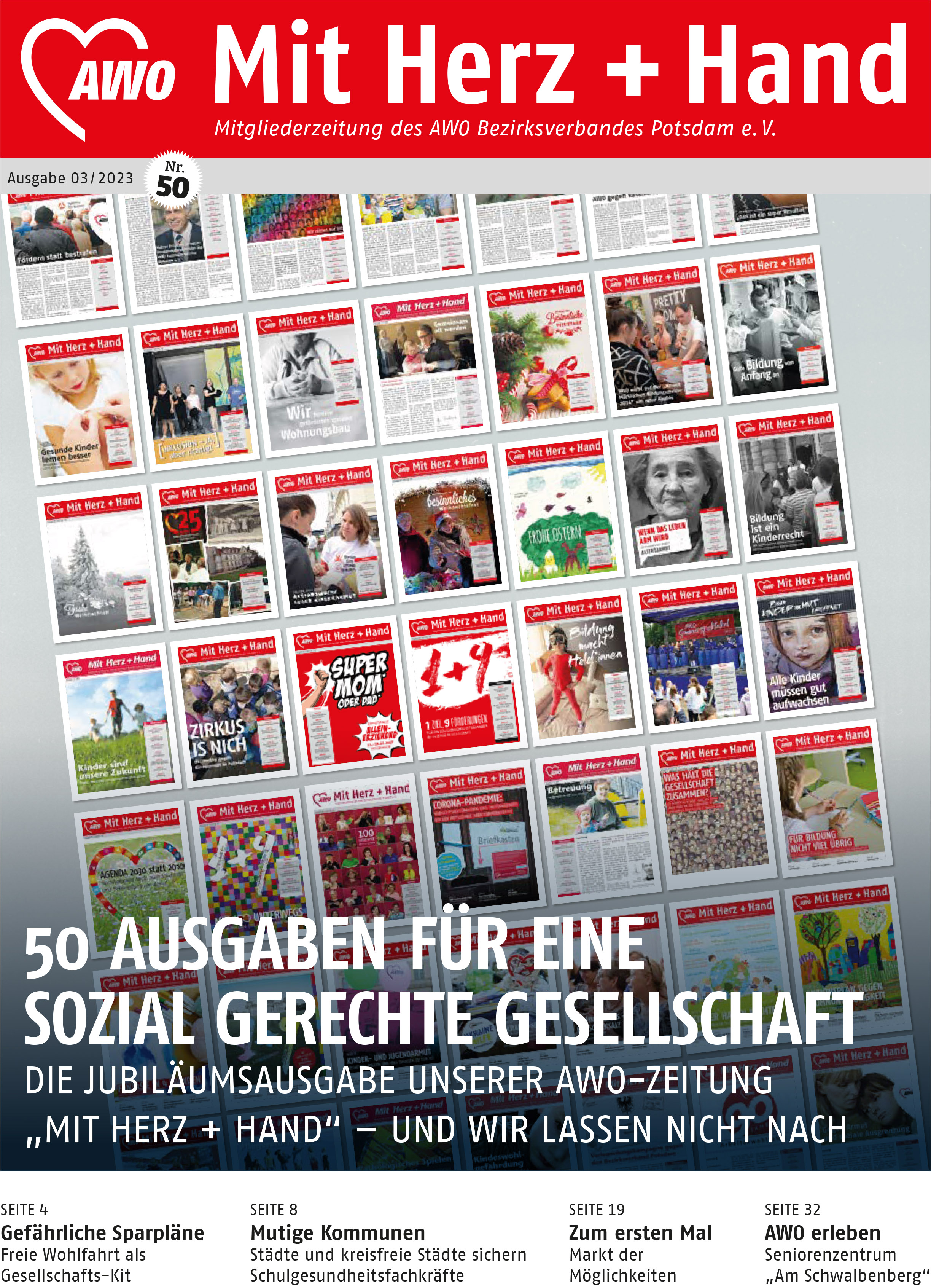 Das Bild zeigt ein Cover der Publikation Mit Herz und Hand  Nr 50