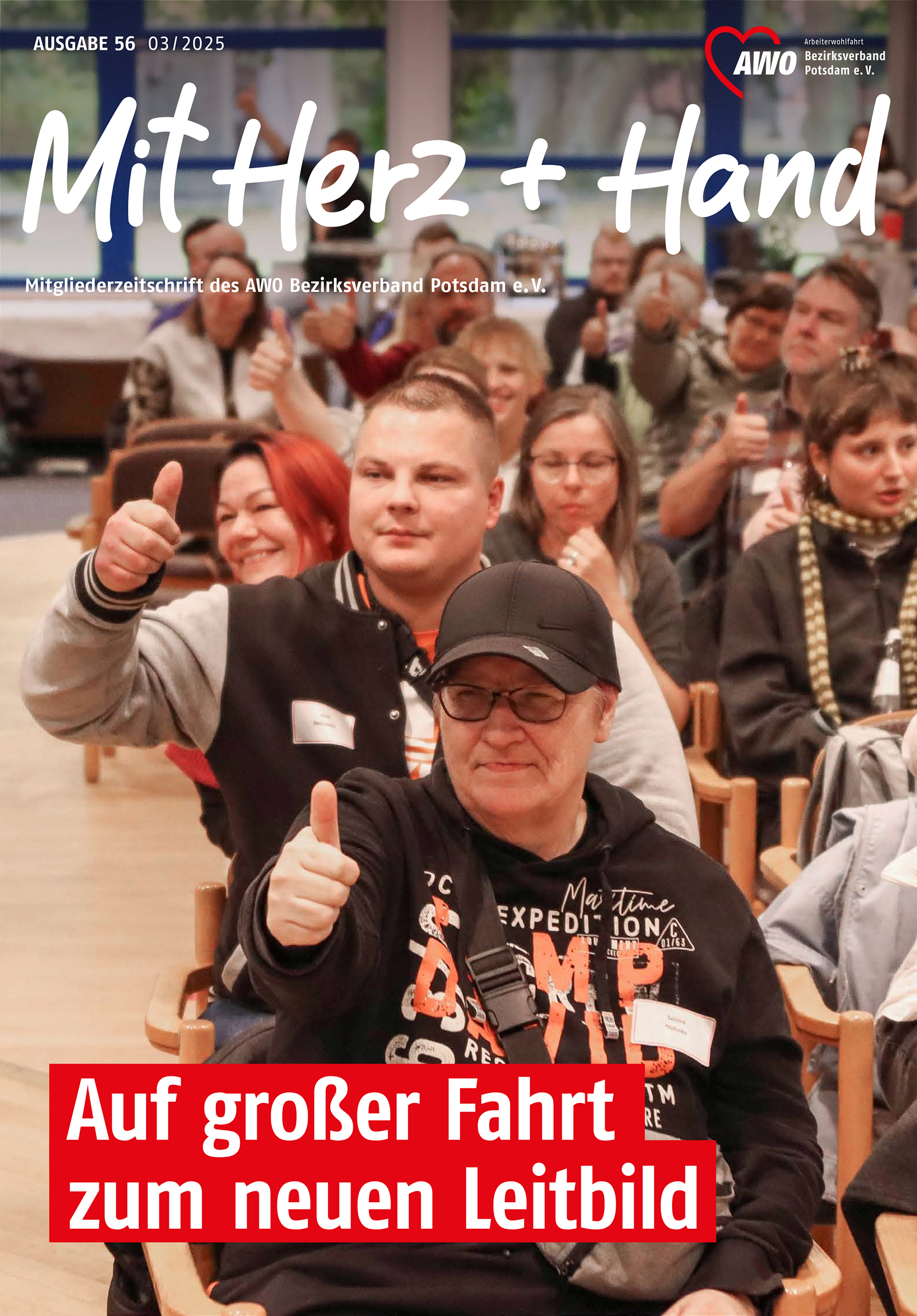 Das Bild zeigt ein Cover der Publikation Mit Herz und Hand  Nr 56