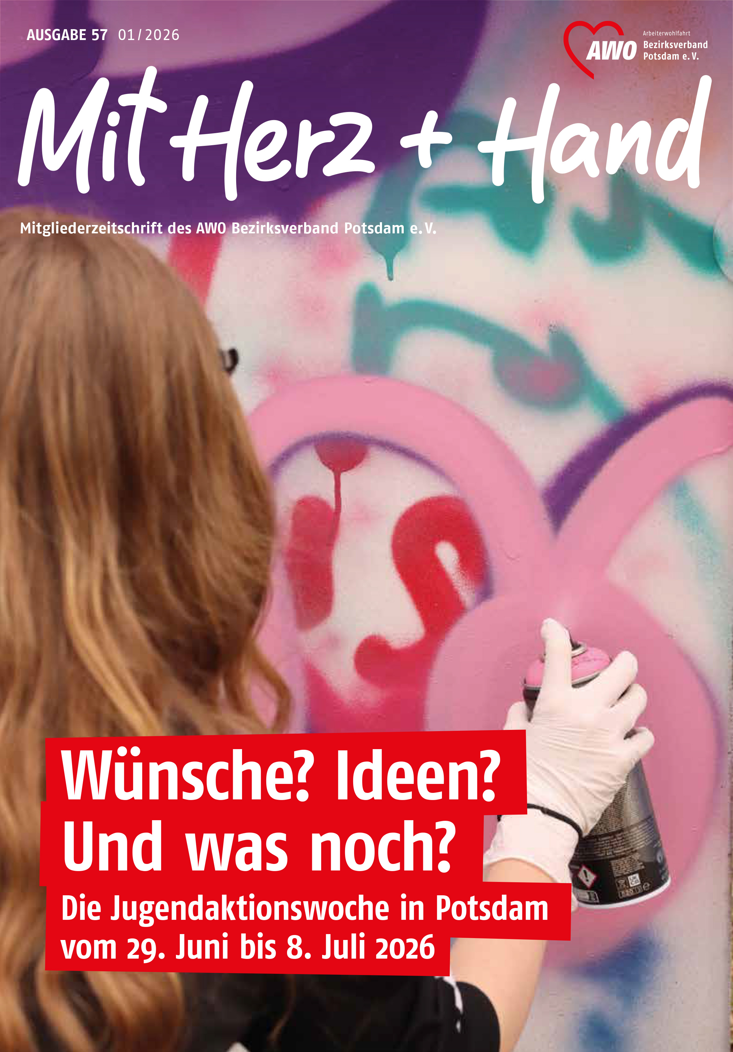 Das Bild zeigt ein Cover der Publikation Mit Herz und Hand  Nr 57